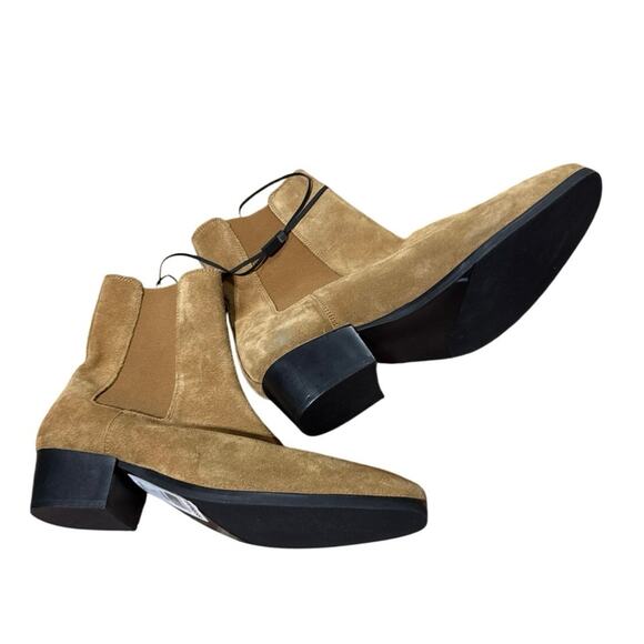 Brand New with Defect Express Women Size 9 Brown Tan Leather Ankle Boots Booties - Picture 3 of 9